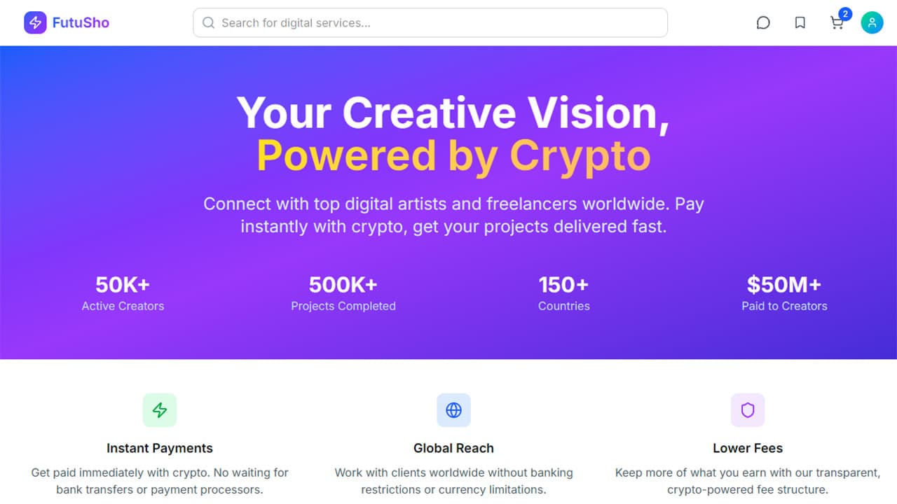 FutuSho — Marketplace for Digital Artists and Freelancers
